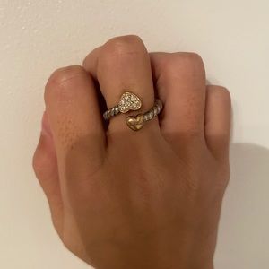 Heart wrap open ring